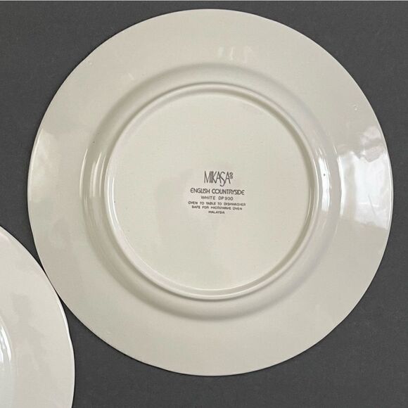 Mikasa English Countryside White 11” Stoneware Dinner Plate Set of 2 - Picture 11 of 16